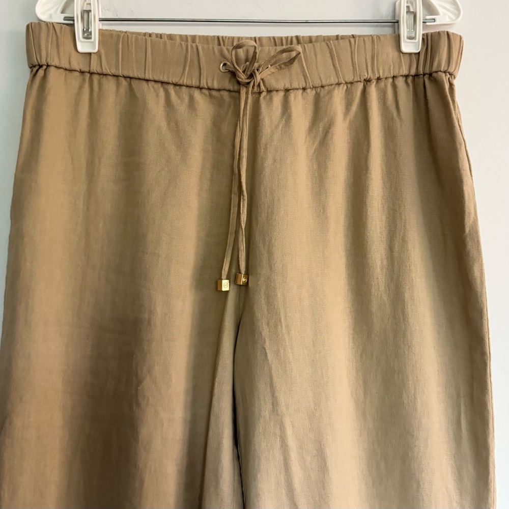 Michael Kors Linen/Viscose Wide-Leg Cropped Pants EUC